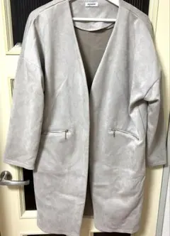 薄手アウター×グレージュ