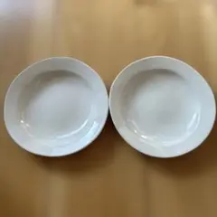 よしざわ窯　白いリム皿　16.5㎝深さ2㎝ ２枚セットのサムネイル