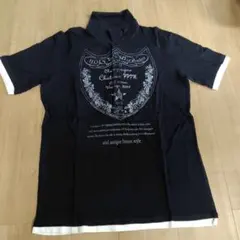PPFM ポロシャツ シャンパンモチーフ 黒 Mサイズのサムネイル