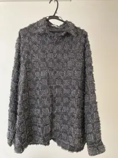 epnok フリンジ　長袖シャツ Lサイズ グレー系のサムネイル