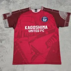 鹿児島ユナイテッドFC　コンフィットシャツ　M　レッド　柄　ユニフォームのサムネイル