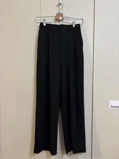 UNIQLO レディース タックワイドパンツ ブラック XSサイズ