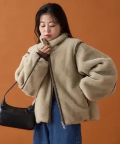 CIAOPANIC TYPY 【ぬくかる】 2WAY ふわボアスタンドジャケット