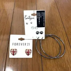 【新品★未使用品】ピアス　フォーエバー21 5つセット　丸　クリスタル　ハート