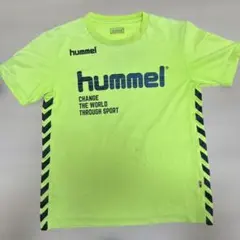 hummel メンズ　シャツ　半袖　サッカー　Mサイズ　蛍光色