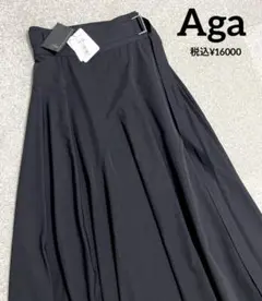 Aga ロングスカート フレアスカート 黒 ヤマダヤ - メルカリ