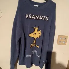 PEANUTS フリース ルームウェア ネイビー