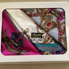 CELINE マルチカラーハンカチ　3枚