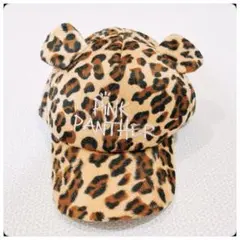 USJ ピンクパンサー ファンキャップ レオパード 耳付き 帽子 ヒョウ柄 美品