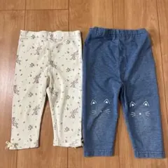 【80サイズ】petit main パンツ2点セット