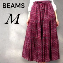 美品　BEAMS B:MING　ビームス 幾何学模様 ロングスカート Mサイズ
