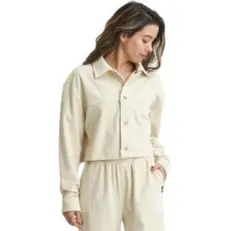 ROXY コーデュロイ クロップドジャケット クリーム色