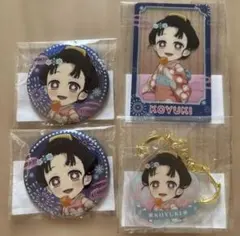 鬼滅の刃　花火大会　アクリルクリアカード　アクリルチャーム　缶バッジ　恋雪