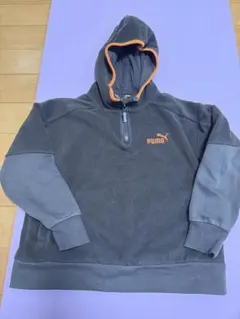 PUMA フリースジャケット グレー/オレンジ