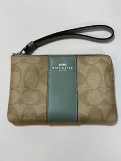 【新品未使用】COACH コーチ シグネチャー ポーチ リストレット