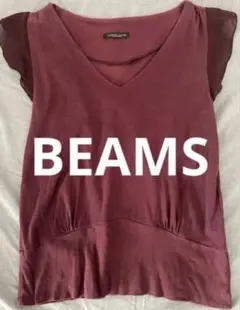 【BEAMS】LAPIS LUCE PER BEAMS フリルスリーブボルドーのサムネイル