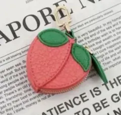 バッグ チャーム フルーツ ピーチ コインケース キーホルダー