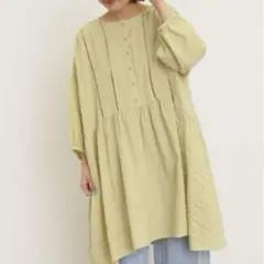 サマンサモスモス はしごレースふんわりチュニック(イエロー)