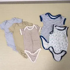 ベビー肌着ロンパース 80cm 5枚セット