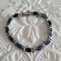 中古【 アバロンシェル 】ヴィンテージ y2k シルバー ブレスレット