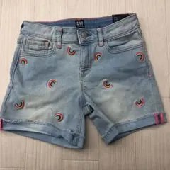 GAP ジュニア キッズ ダメージ加工 デニム ショートパンツ 140