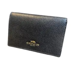 COACH 黒 レザー 名刺入れ