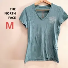 レア⭐️THE NORTH FACE【M】ターコイズ Vネック Tシャツ 半袖