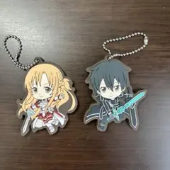 ソードアート・オンライン ラバーキーホルダー キリト アスナ 2種