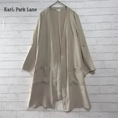 KarL Park Lane ノーカラーコート (9号) ベージュ ロールアップのサムネイル