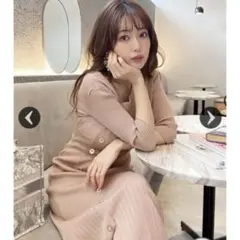 MICOAMERI ミコアメリ　リブニットワンピース