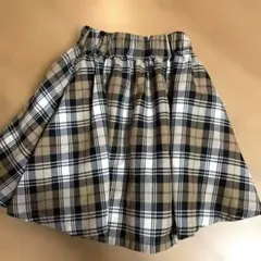 グローバルワーク チェック柄フレアスカート 130〜140