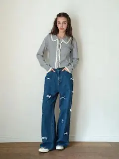 試着のみ完売品 ALLISON BROWNアリソンブラウンデニムサロペット 
