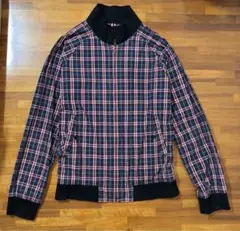 チェック柄 ジップアップジャケット