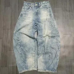 L2302 ダーティーバルーンデニム L（blue） 地底人ONLINE - メルカリ