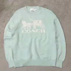 COACH　風車　長袖セーター　カシミア混　海外XS　日本M～Lサイズ相当。