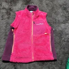 mont-bell モコモコベスト 110 フリースベストピンク