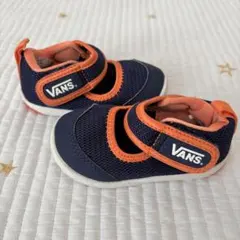 VANS ベビー サンダル 13cm ネイビー オレンジ 水陸両用 靴 ヴァンズ