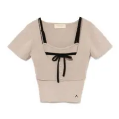 andmary Luca stitch tops beige - メルカリ
