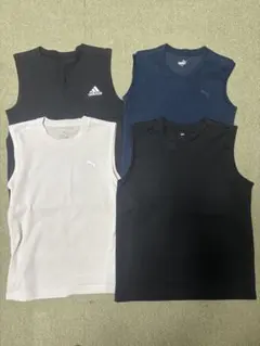 adidas PUMA ノースリーブアンダーシャツ 4点セット