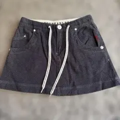 パーリーゲイツ　パイル地　デニム風スカート　ストレッチ　サイズ1
