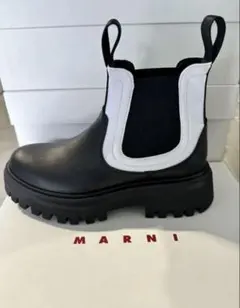 MARNI ・サイドゴアブーツ・38・ブラック/ホワイト・新品未使用のサムネイル