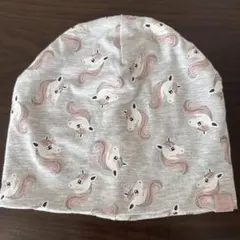 ユニコーン柄 キッズ　帽子　女の子　ユニコーン