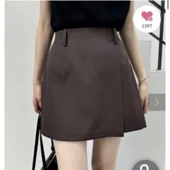 mystic レイヤードミニスカパン ブラウン 2