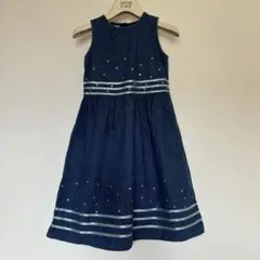 Laura Ashley girls キッズ　デニム　ワンピース　110