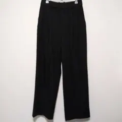 UNIQLO ユニクロ ハイウエスト タックワイドパンツ 黒 ブラック