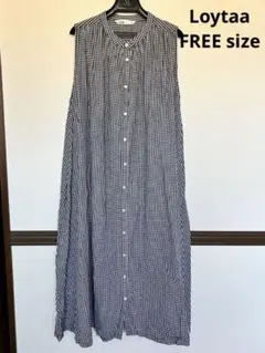 【❤️即購入OK❤️】チェック　ワンピース　ロング　ノースリーブ　FREE