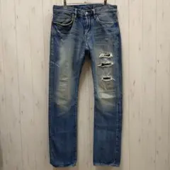 HYSTERIC GLAMOUR PF加工デニム スリムストレートパンツのサムネイル