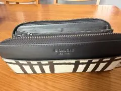 COACH 長財布 ギンガムチェック ラウンドファスナー - メルカリ