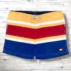 TOMMY HILFIGER ハーフパンツ 黄色 赤色 青色 L 0994
