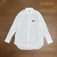 PLAY COMME des GARCONS ワッペンロゴ 長袖シャツ L